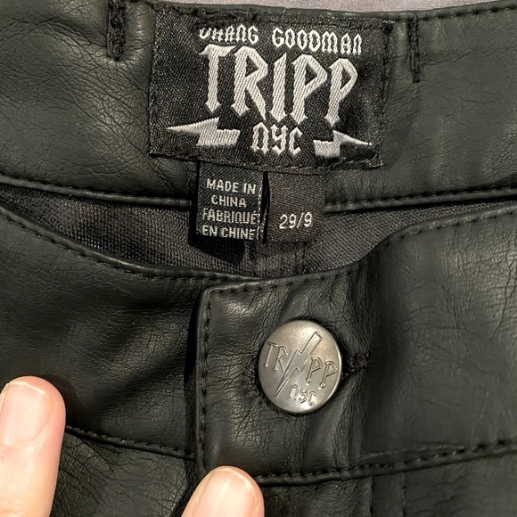 Tripp High Waist Faux Leather Pants (SIZE 9/29) - Picture 3 of 7